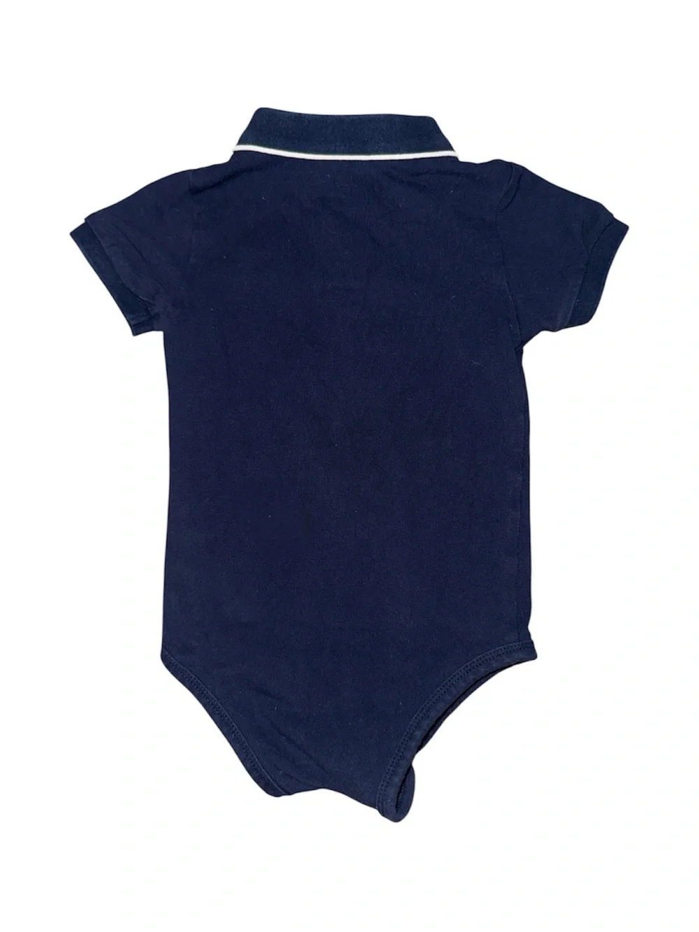 Jacadi Paris Baby Boys Navy Polo Bodysuit 24M 88cm Cotton Embroidered Logo